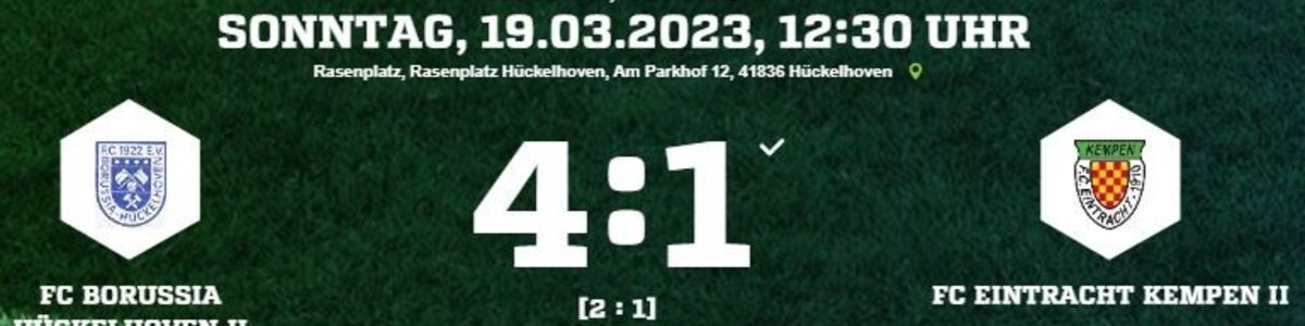 Eintracht II verliert in Hückelhoven II mit 1:4