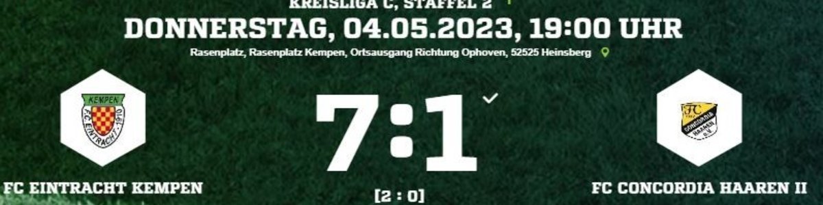 Eintracht I nicht zu stoppen. 7:1 Sieg im Topspiel gegen Haaren II