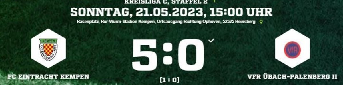 Eintracht I schlägt VfR Übach/Palenberg II 5:0