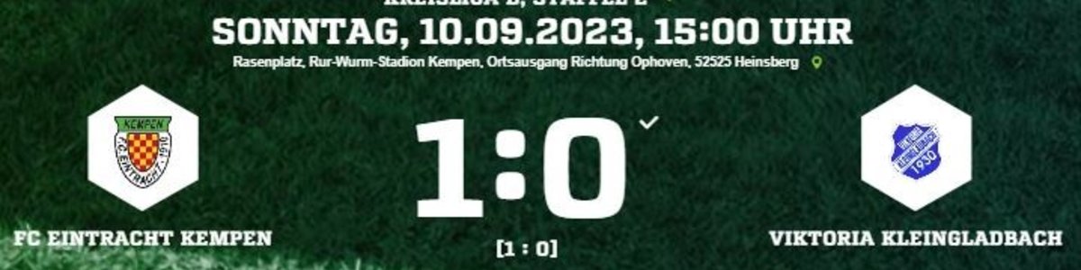 Eintracht gewinnt gegen Tabellenführer Viktoria Kleingladbach
