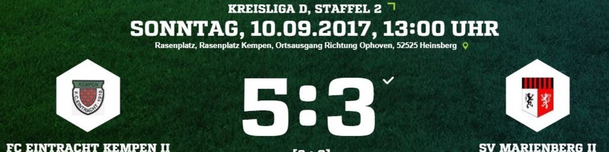 Eintracht II schlägt Marienberg nach 2:3 Rückstand mit 5:3