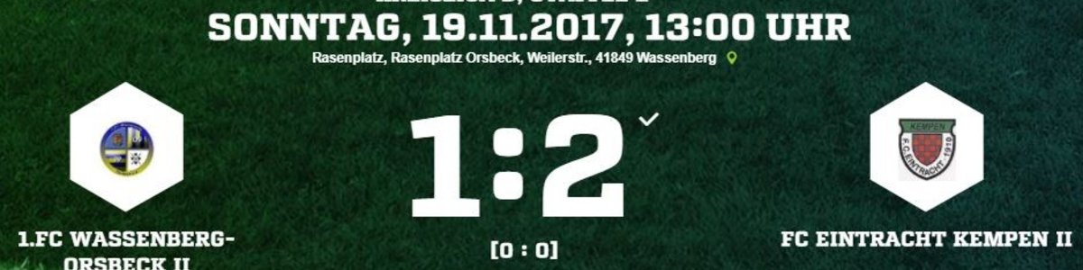 Eintracht II stürzt Tabellenführer Wassenberg/Orsbeck II