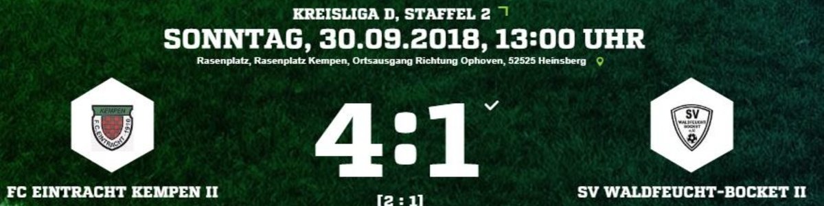Eintracht II feiert gegen Waldfeucht/Bocket II mit 4:1 den ersten Saisonsieg
