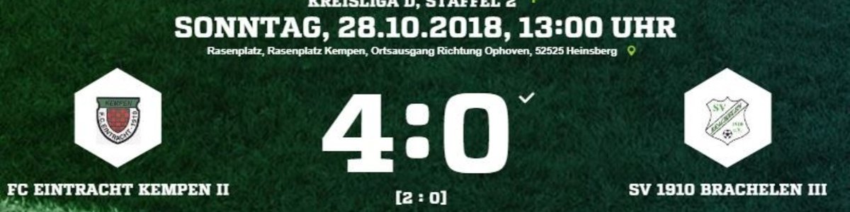 Eintracht II setzt sich im Kellerduell klar mit 4:0 gegen Brachelen durch
