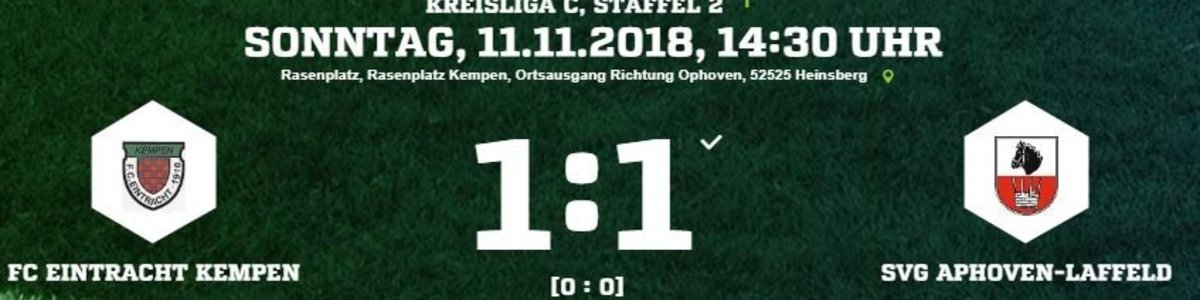 Eintracht I gegen Aphoven/Laffeld 1:1