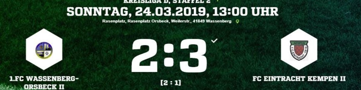 Eintracht II im Duell der Tabellennachbarn in Wassenberg/Orsbeck