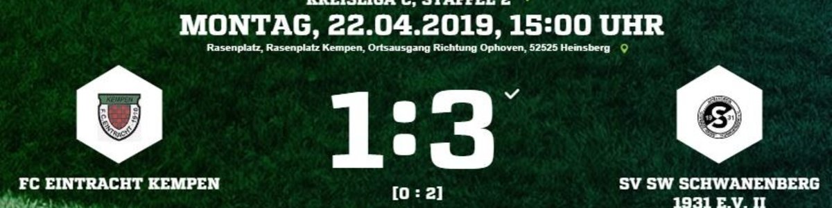 Eintracht I verliert im Spitzenspiel gegen Schwanenberg II 1:3