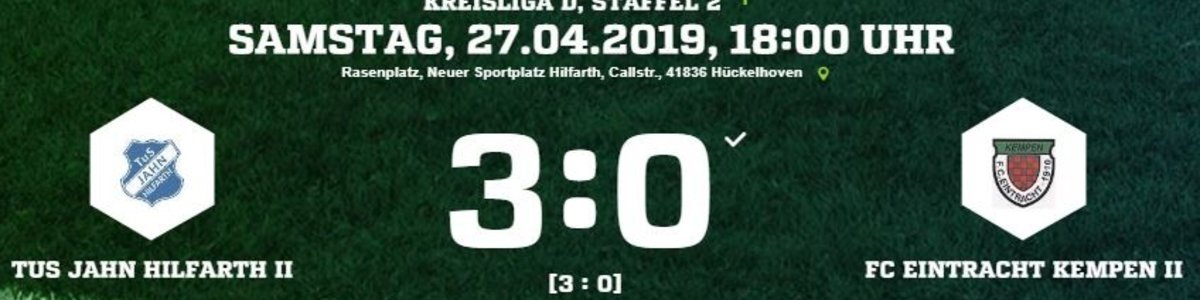 Eintracht II verliert beim Aufstiegskandidaten Hilfarth II mit 0:3