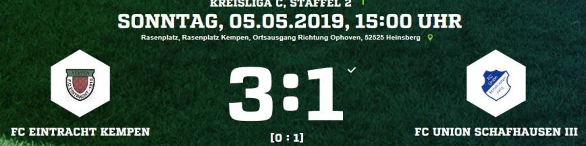 Eintracht I in den Schlussminuten zum 3:1 gegen Schafhausen III