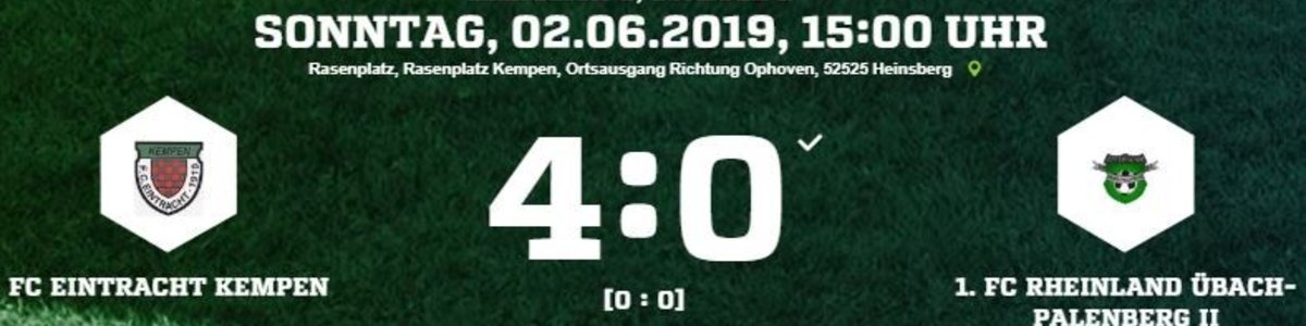 Eintracht I sichert sich Platz 5 mit dem 4:0 gegen Rheinland/Übach II