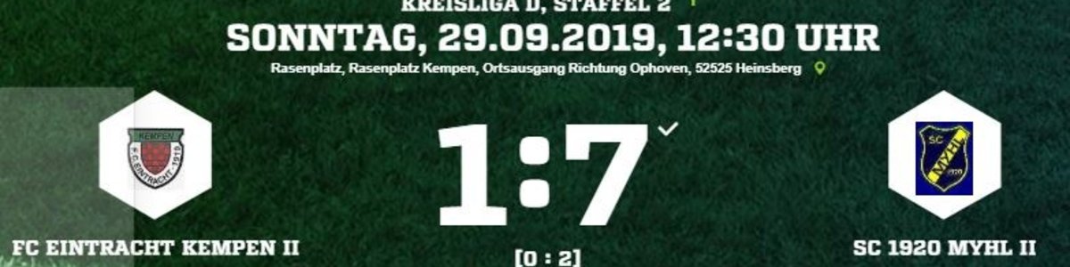 Eintracht II ohne Chance beim 1:7 gegen Absteiger Myhl II