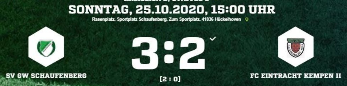 Eintracht II unterliegt 2:3 beim Tabellennachbarn Schaufenberg