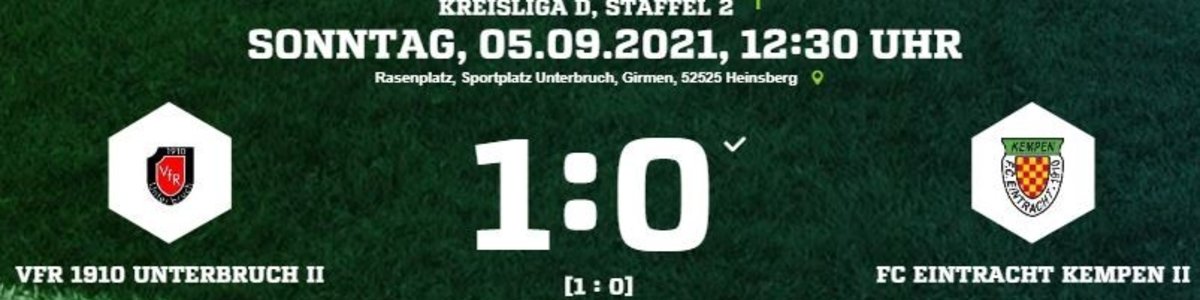 Eintracht II unterliegt im Lokalderby beim VfR Unterbruch II mit 0:1