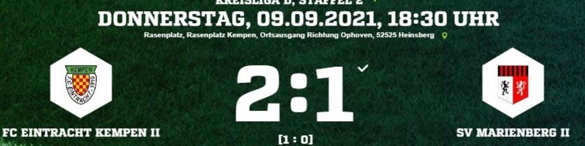 Siegtor von Eintracht II gegen Marienberg II in der Nachspielzeit