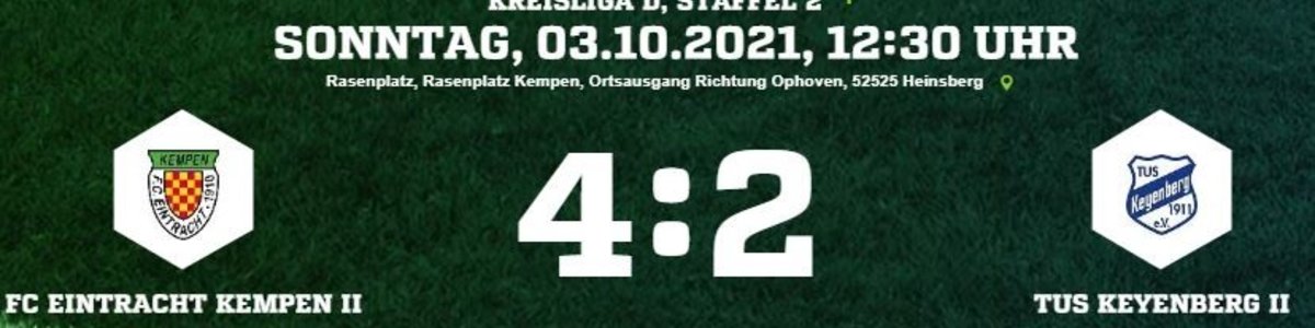 Eintracht II schlägt Keyenberg II mit 4:2