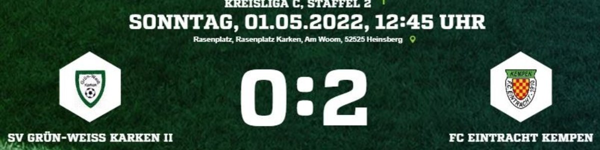 Eintracht I schlägt Karken II im Lokalderby 2:0