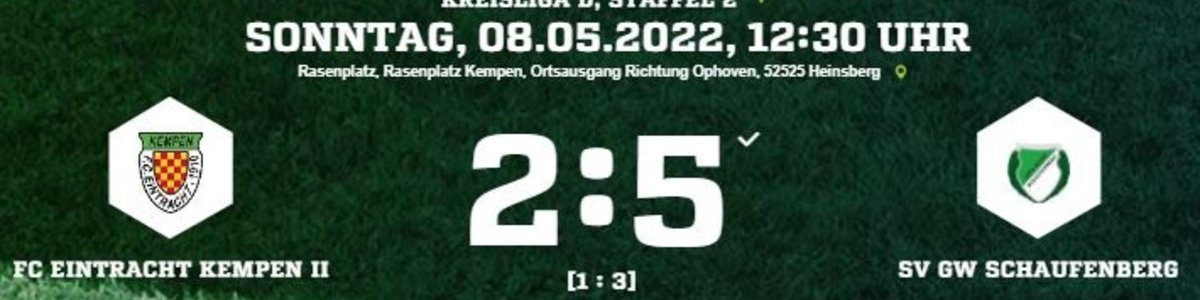 Eintracht II unterliegt gegen Schaufenberg 2:5