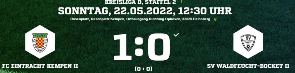 Eintracht II schlägt Waldfeucht/Bocket II mit 1:0
