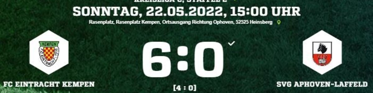 Eintracht I mit klarem 6:0 Erfolg gegen SVG Aphoven/Laffeld