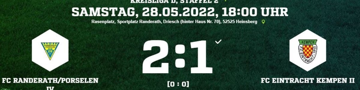 Eintracht II verliert durch 2 Gegentore in der Schlussphase mit 1:2