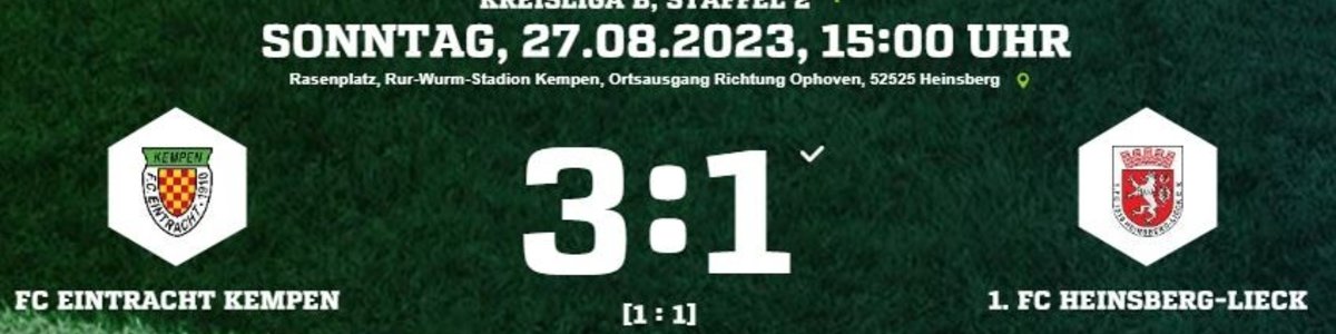 Eintracht I schlägt Heinsberg/Lieck mit 3:1