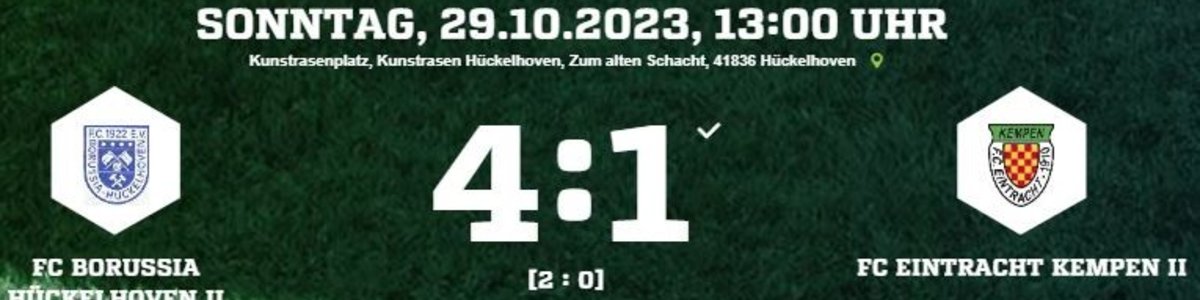 Eintracht II verliert bei Tabellenführer Hückelhoven II 1:4